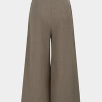 Asymmetrical Pleated Wide Leg Pants