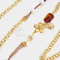 Alloy Irregular Pendant Beaded Necklace