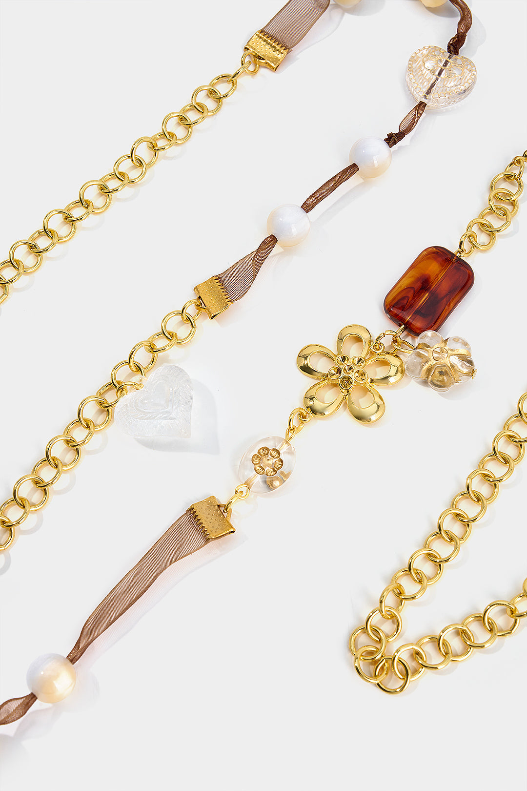 Alloy Irregular Pendant Beaded Necklace
