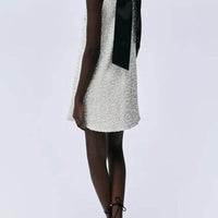 Sequined Tie-Back Bows Party Mini Dress