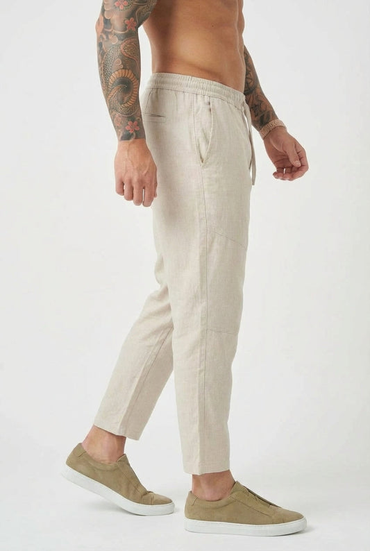 Kyoto Linen Cropped Pants