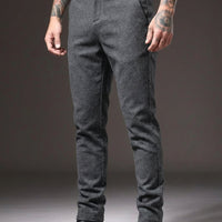 Luca Slim Fit Pants - Light Grey